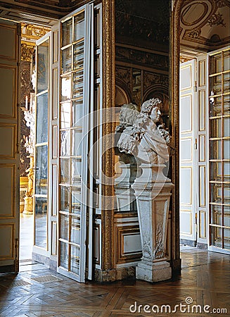 Marble bust of Louis XIV Versailles Palace France Editorial Stock Photo